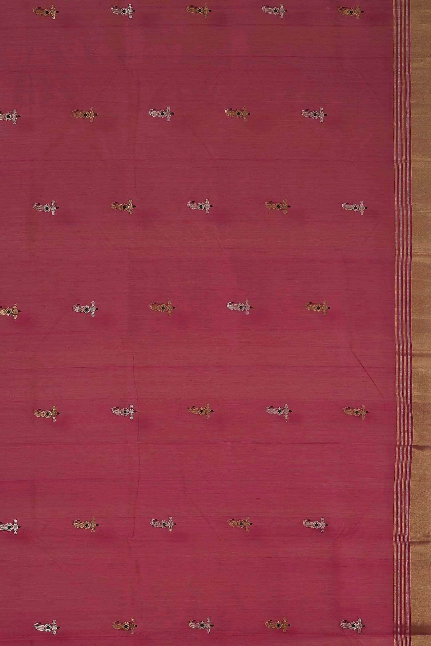 Pink Chanderi Silk Cotton Saree