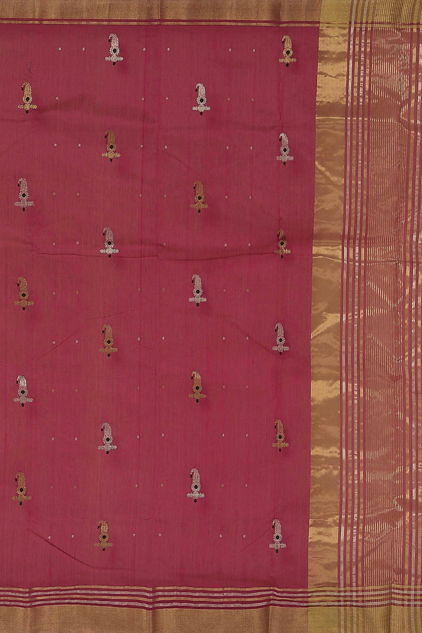 Pink Chanderi Silk Cotton Saree