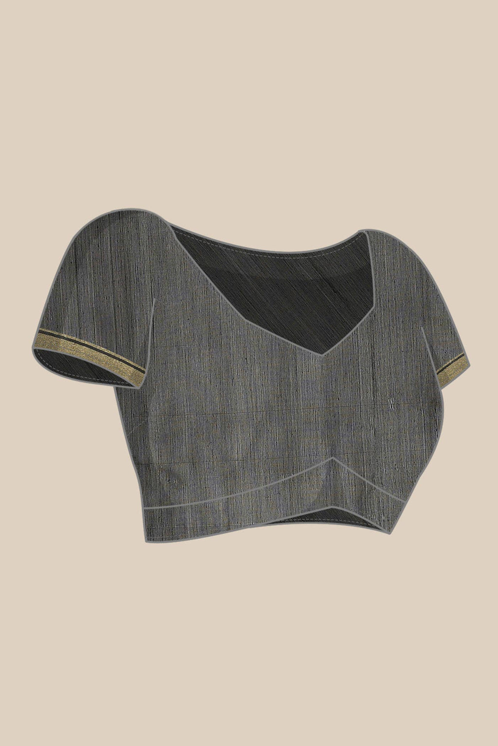 Black Chanderi Silk Cotton Saree