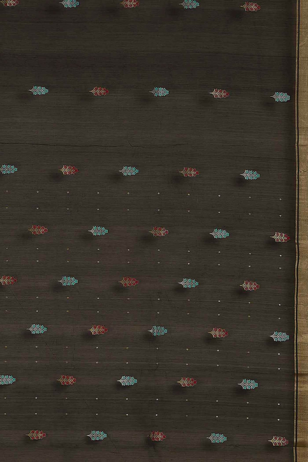 Black Chanderi Silk Cotton Saree
