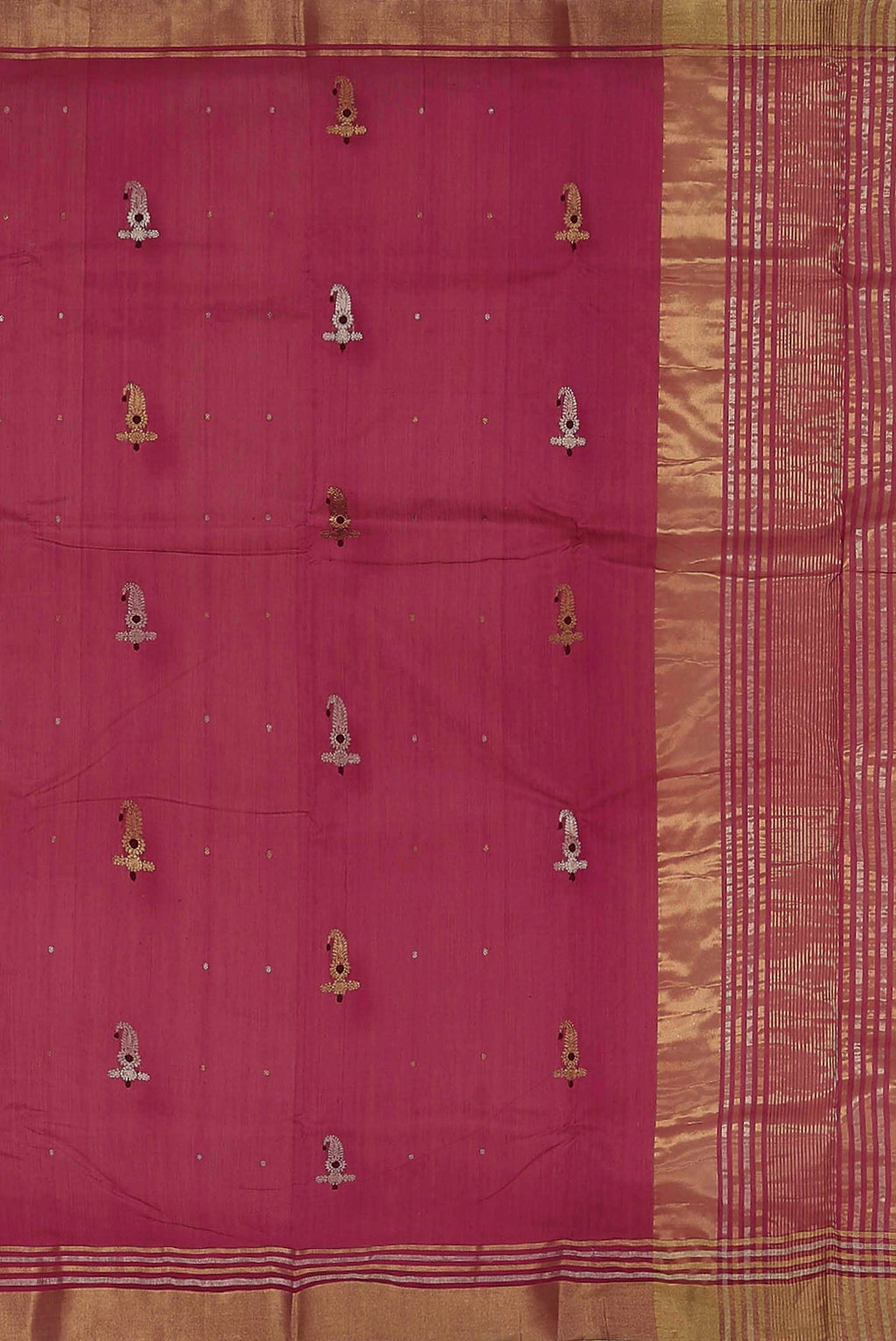 Pink Chanderi Silk Cotton Saree