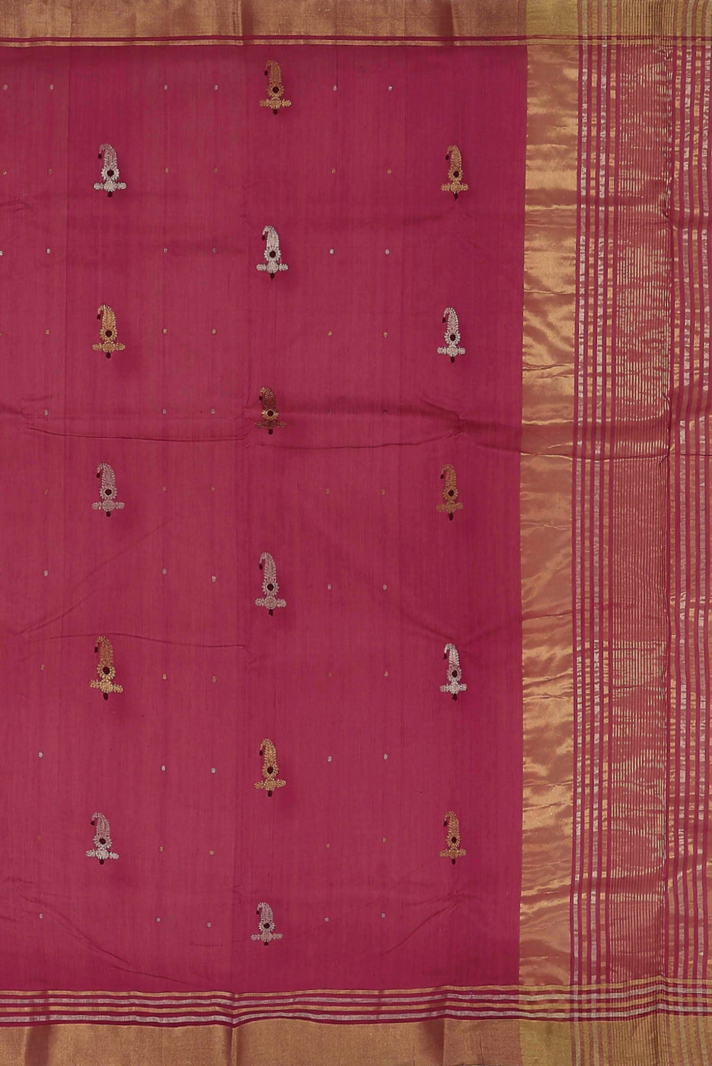 Pink Chanderi Silk Cotton Saree