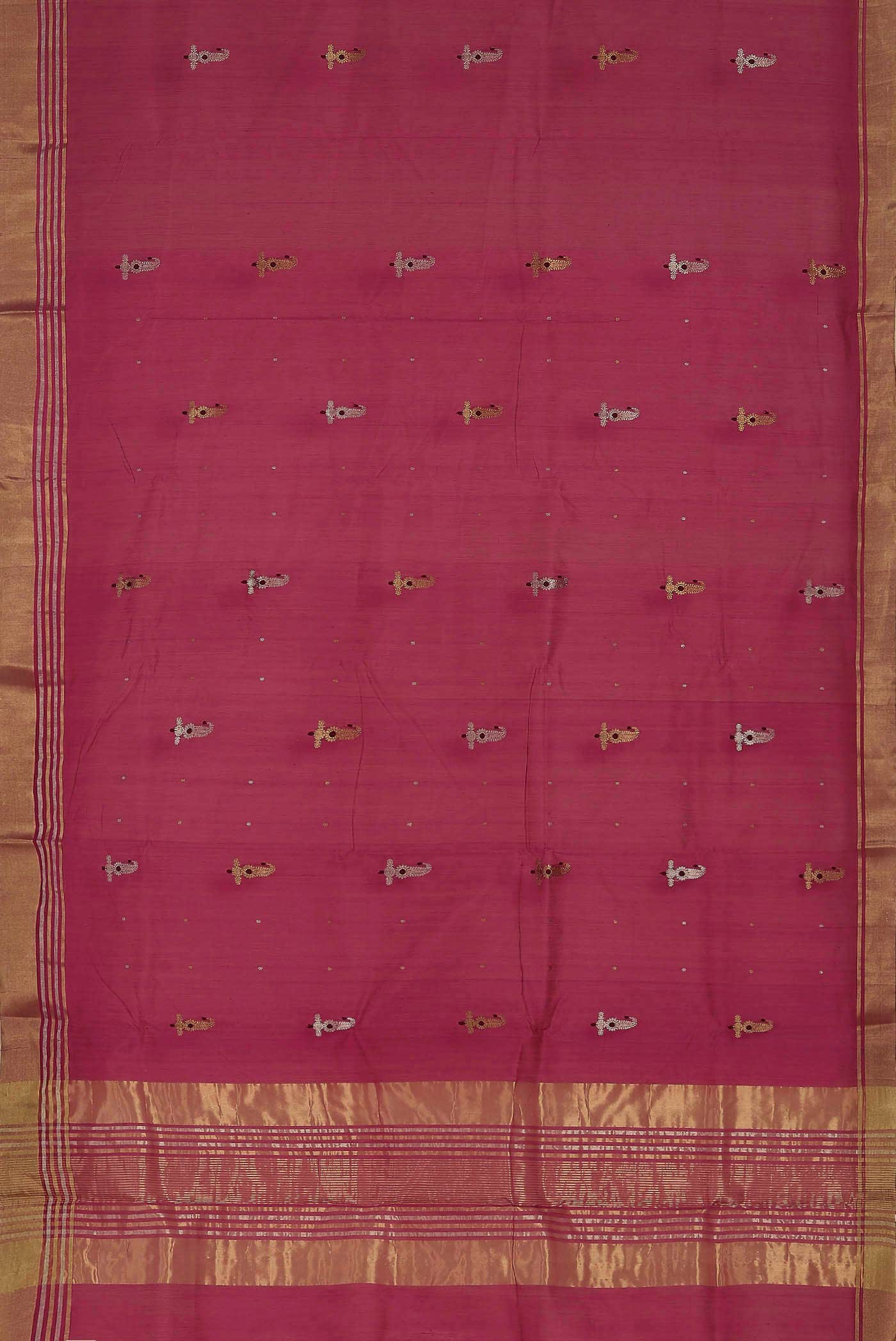 Pink Chanderi Silk Cotton Saree