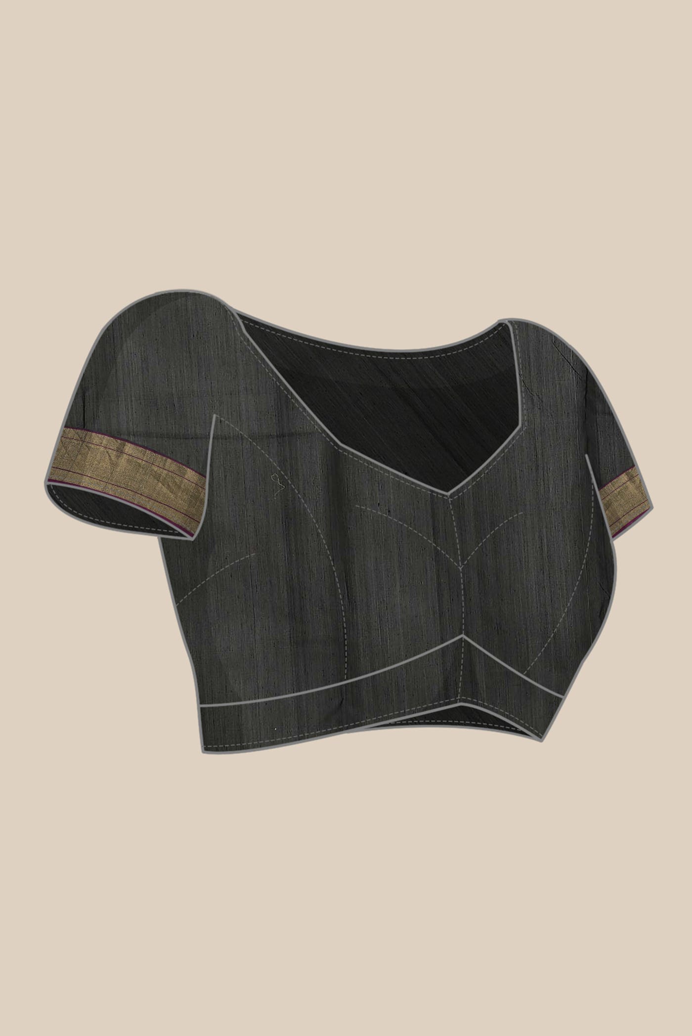 Black Chanderi Silk Cotton Saree