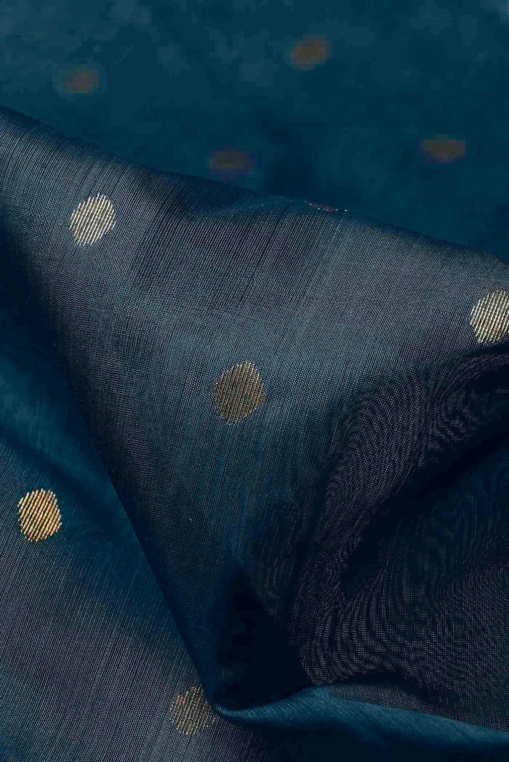 Blue Chanderi Silk Cotton Saree