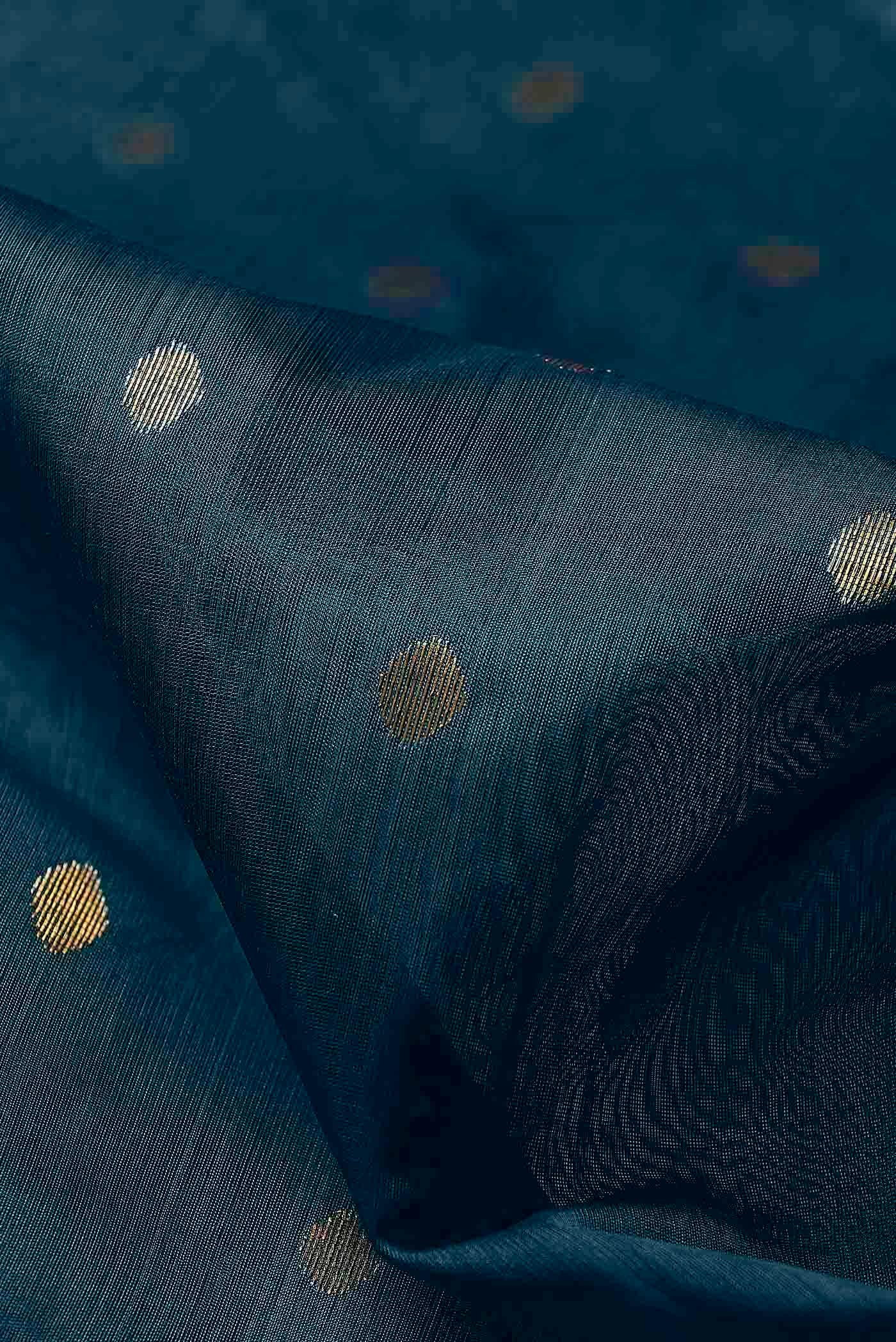 Blue Chanderi Silk Cotton Saree