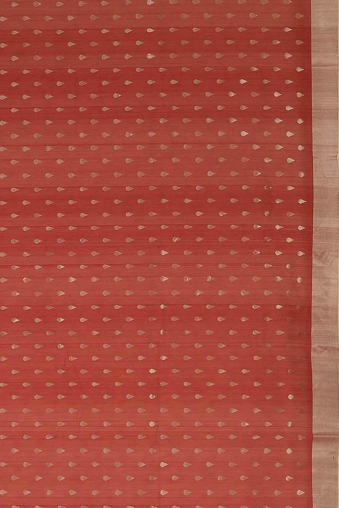 Red Chanderi Silk Cotton Saree
