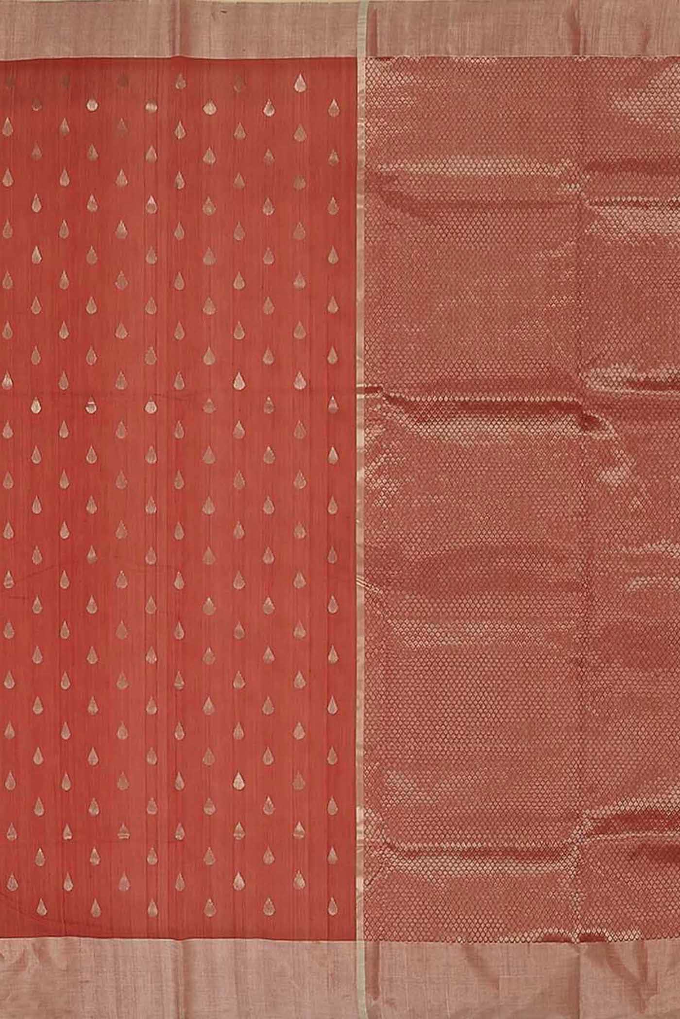 Red Chanderi Silk Cotton Saree