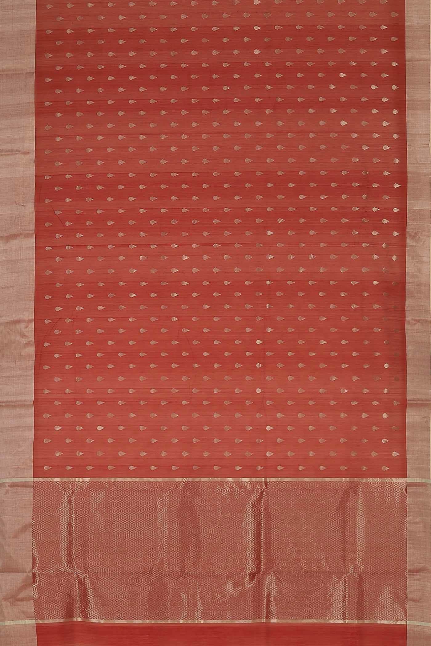 Red Chanderi Silk Cotton Saree