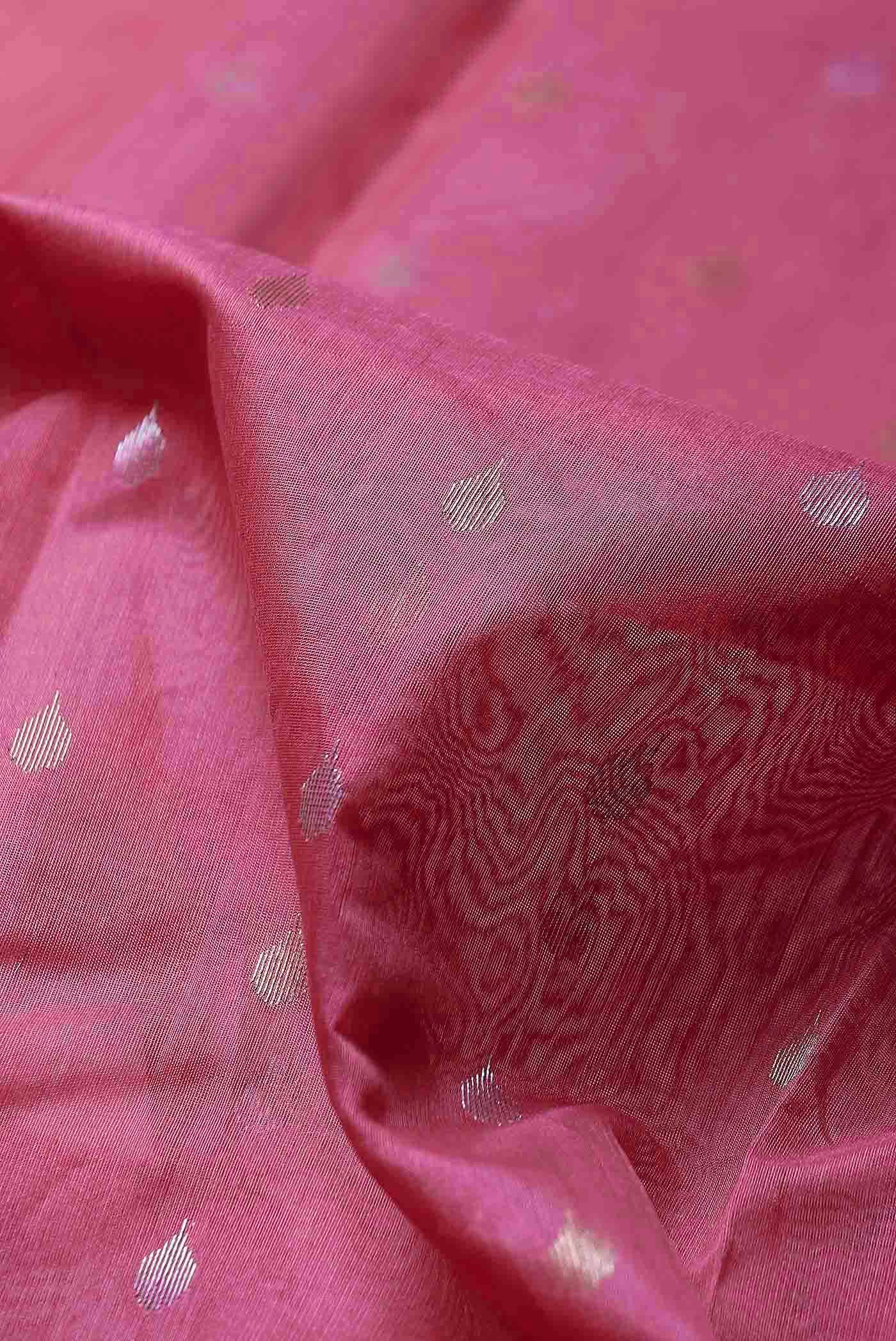 Pink Chanderi Silk Cotton Saree
