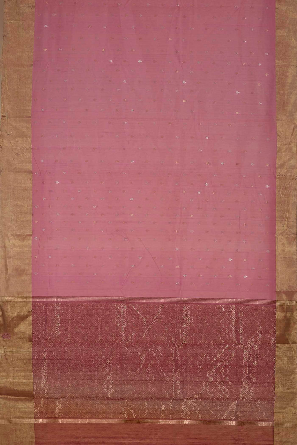 Pink Chanderi Silk Cotton Saree