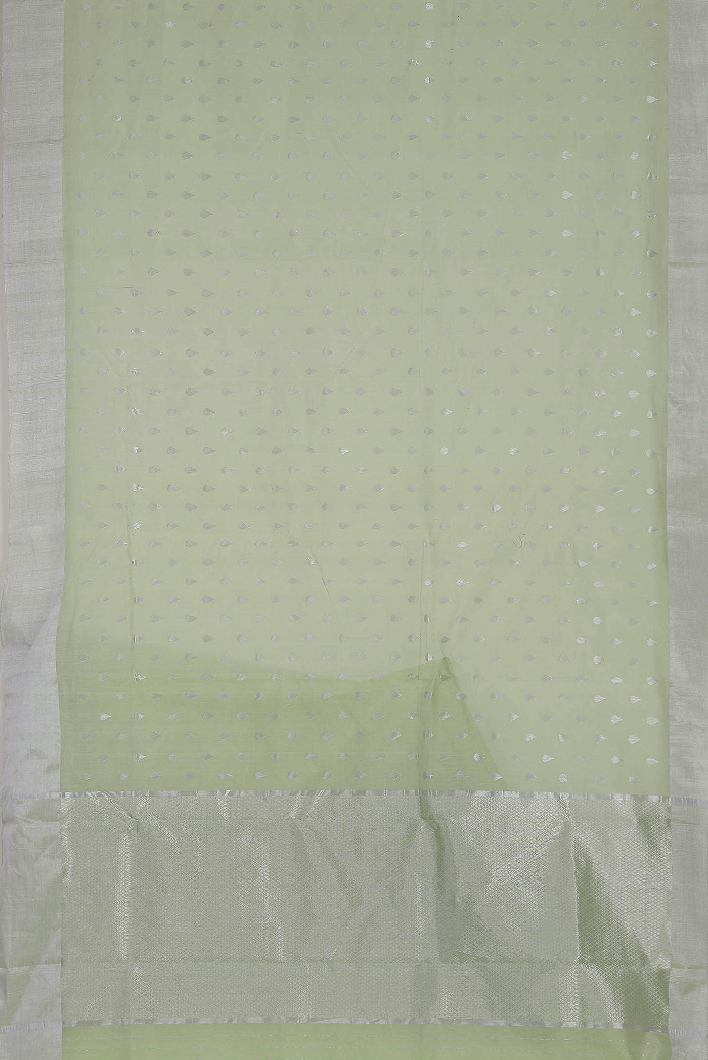 Green Chanderi Silk Cotton Saree