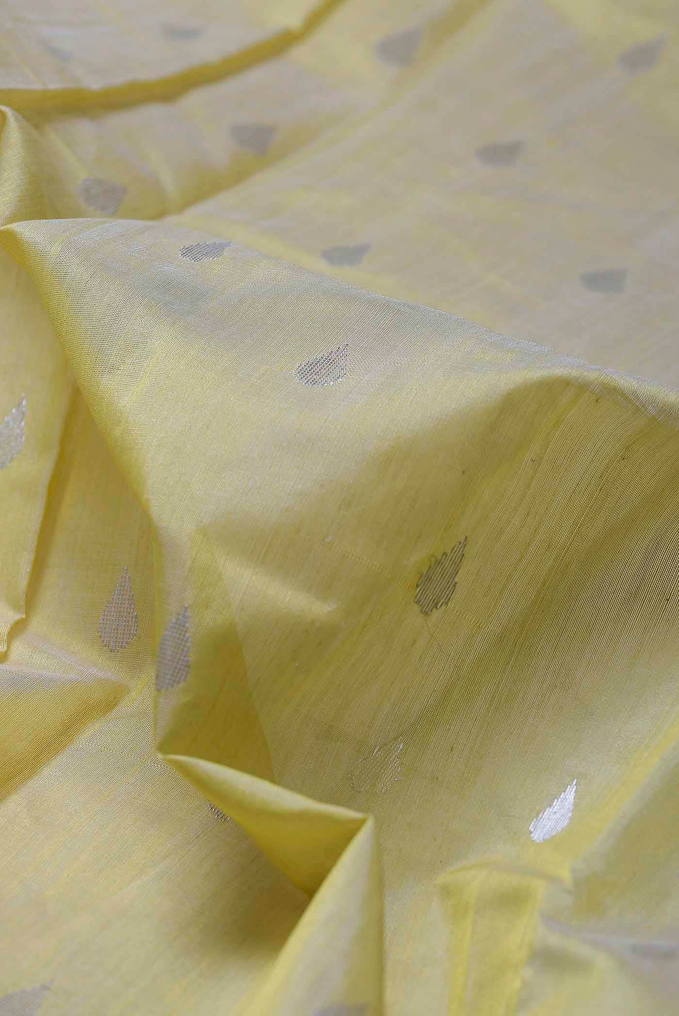 Yellow Chanderi Silk Cotton Saree