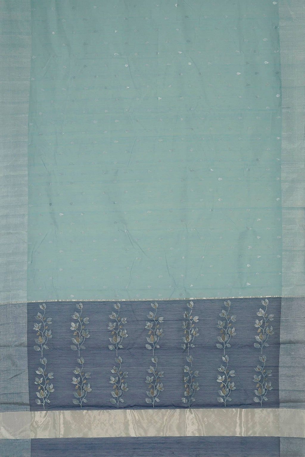 Blue Chanderi Silk Cotton Saree