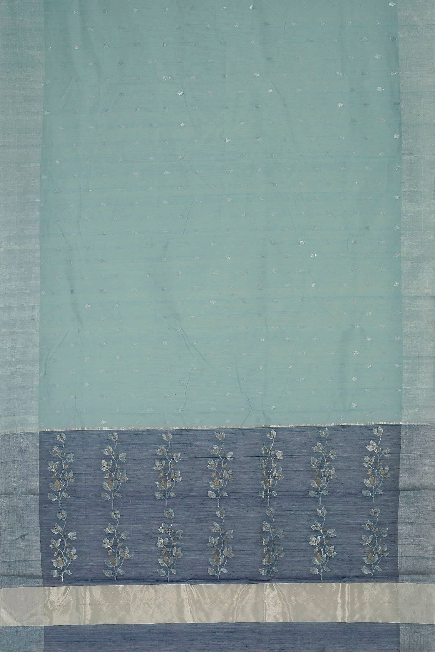 Blue Chanderi Silk Cotton Saree