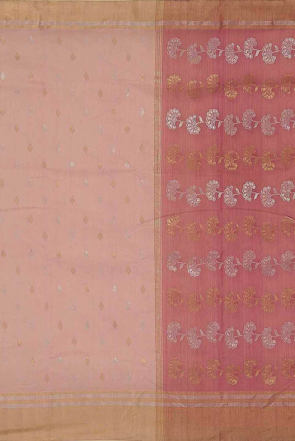 Pink Chanderi Silk Cotton Saree