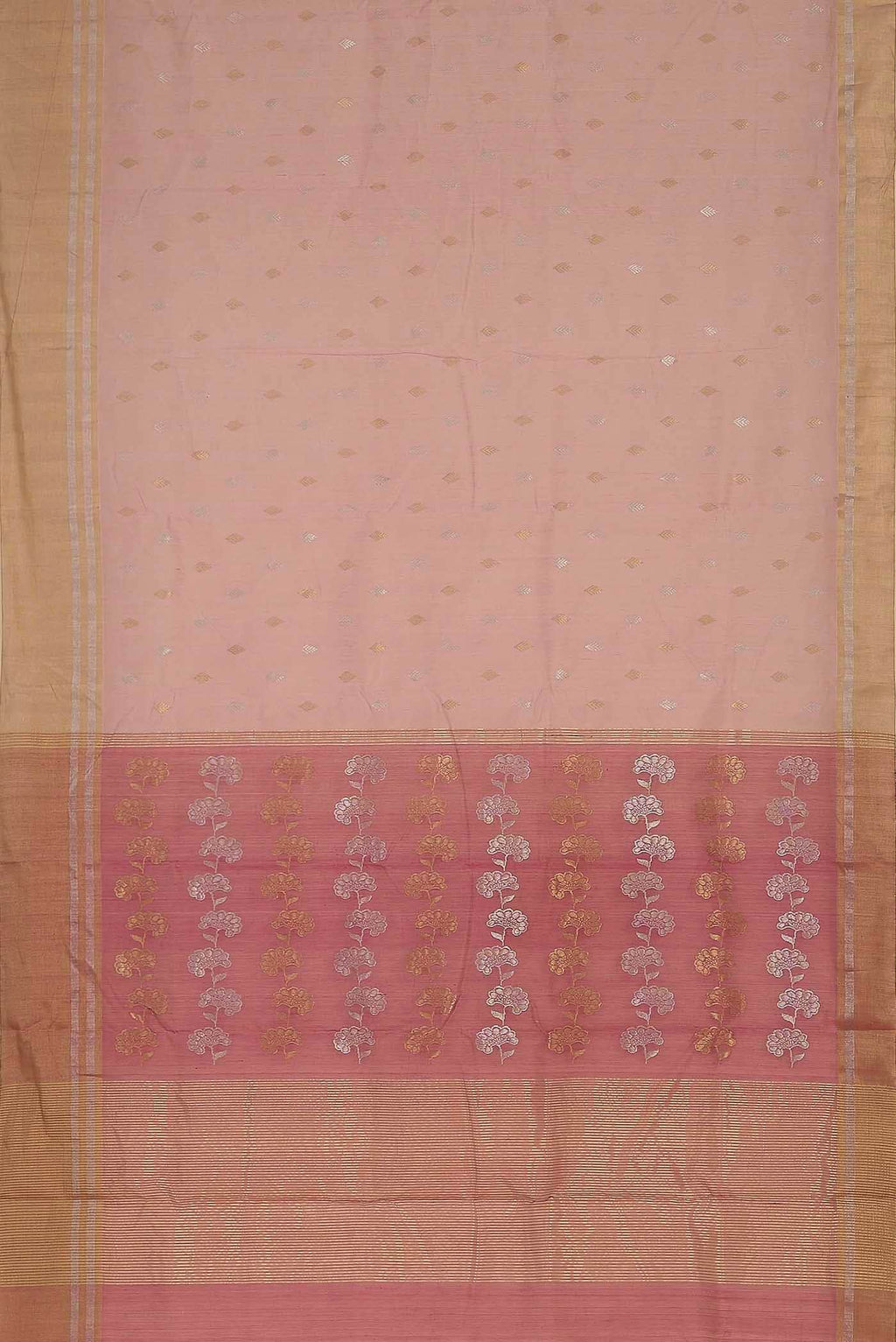 Pink Chanderi Silk Cotton Saree