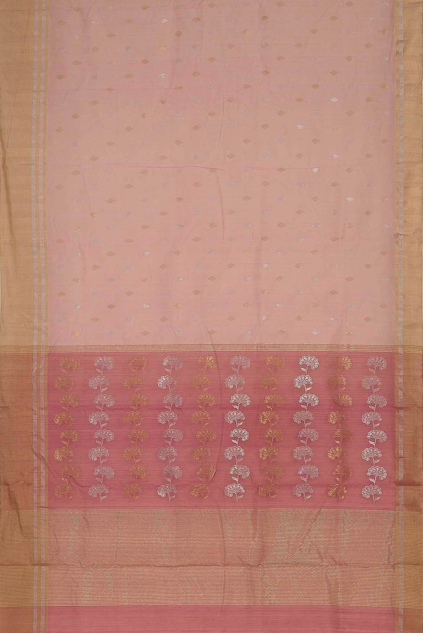 Pink Chanderi Silk Cotton Saree