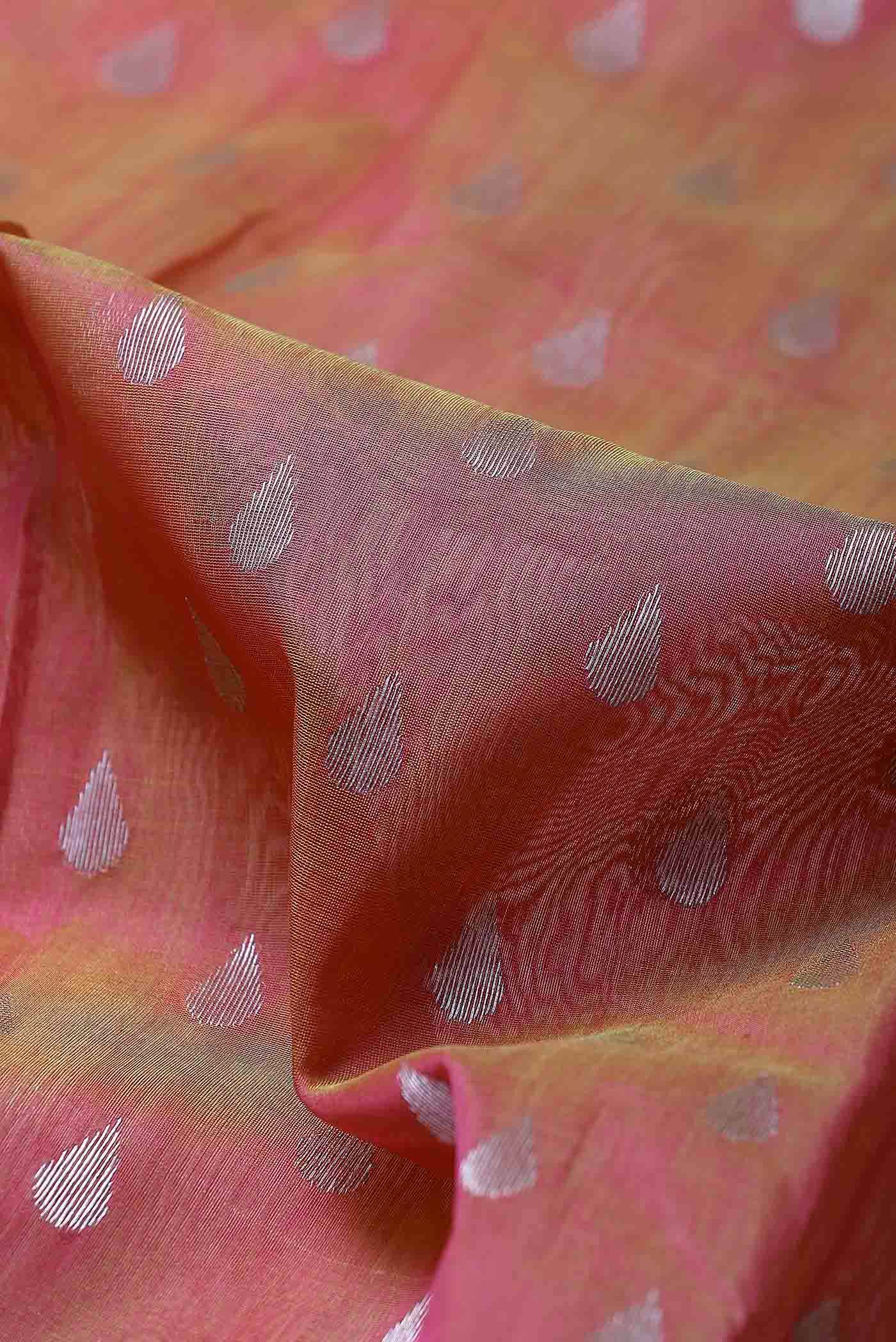 Pink Chanderi Silk Cotton Saree