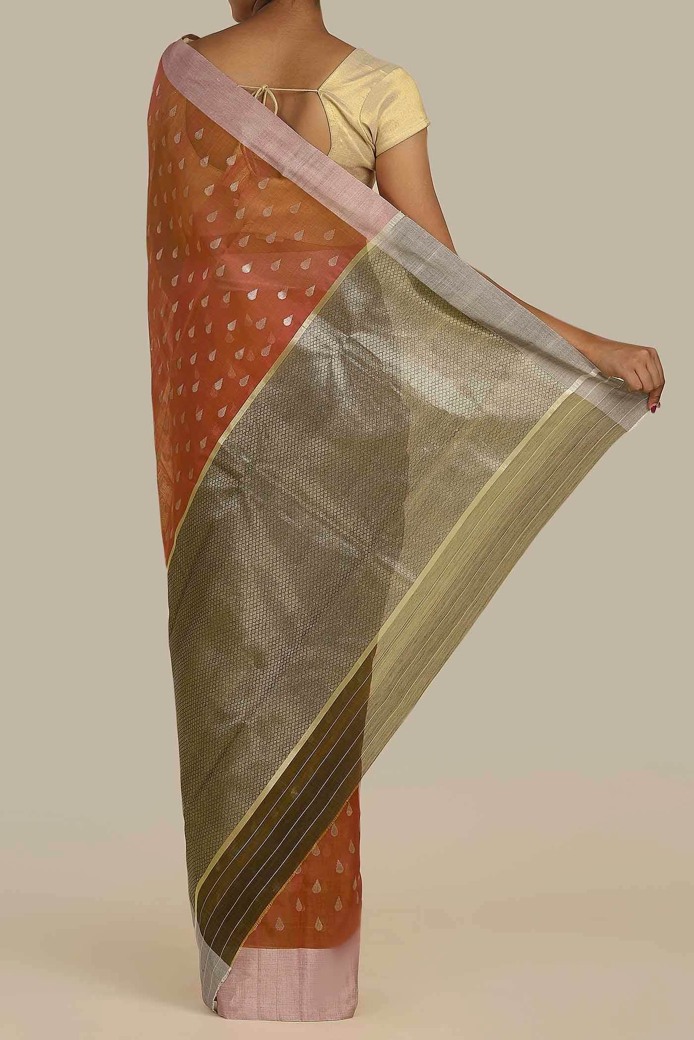 Pink Chanderi Silk Cotton Saree