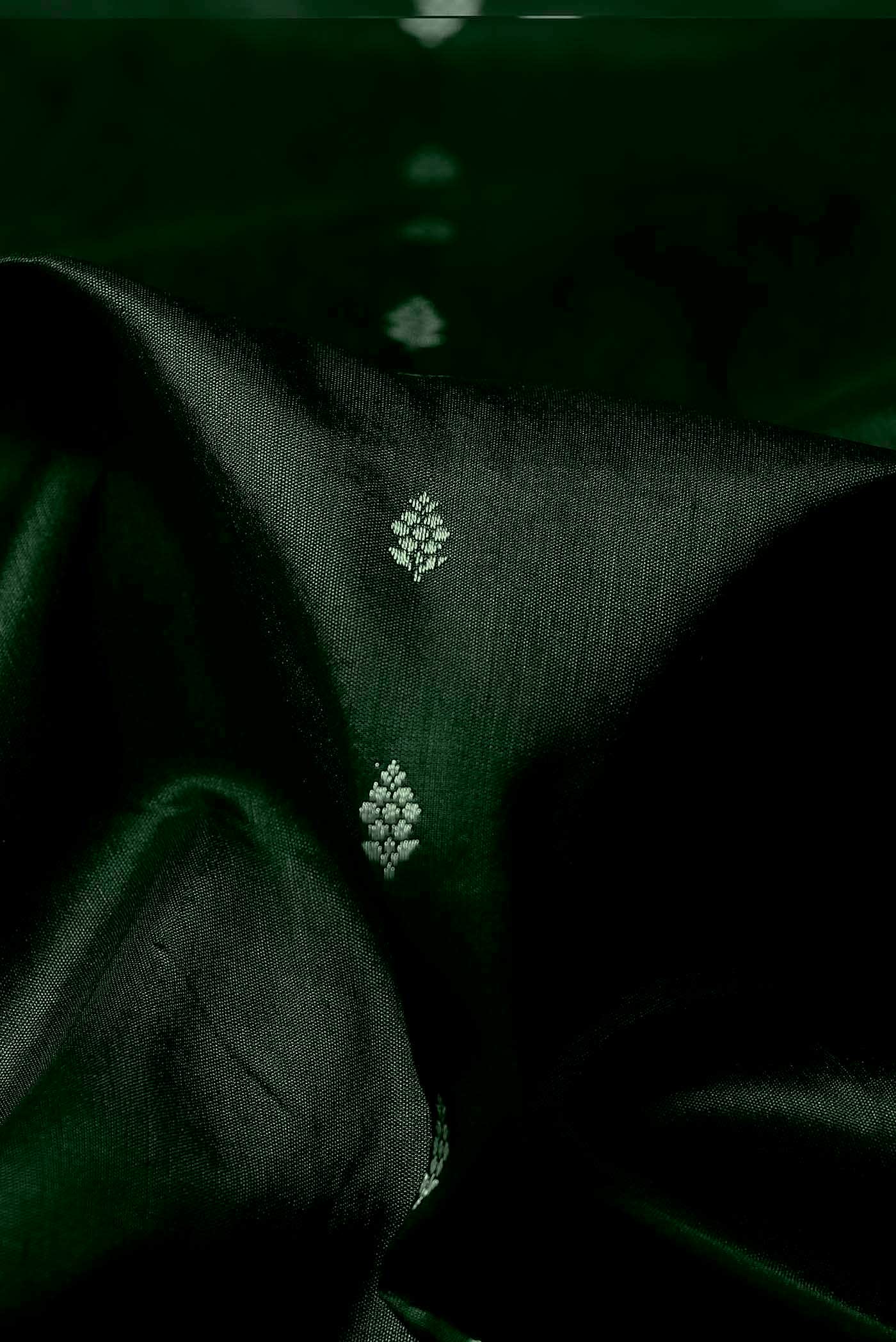 Green Banarasi Katan Silk Saree