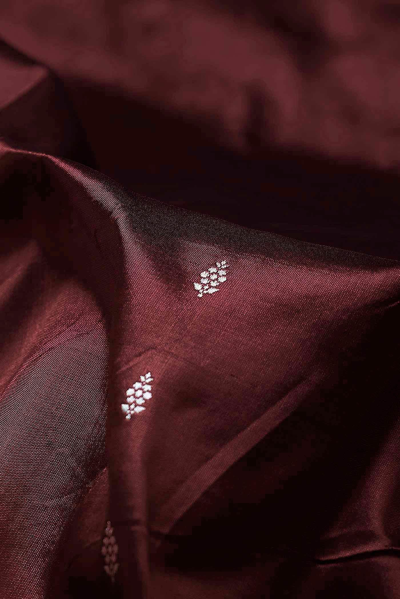 Maroon Banarasi Katan Silk Saree