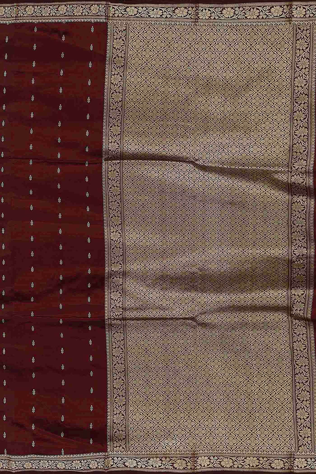 Maroon Banarasi Katan Silk Saree