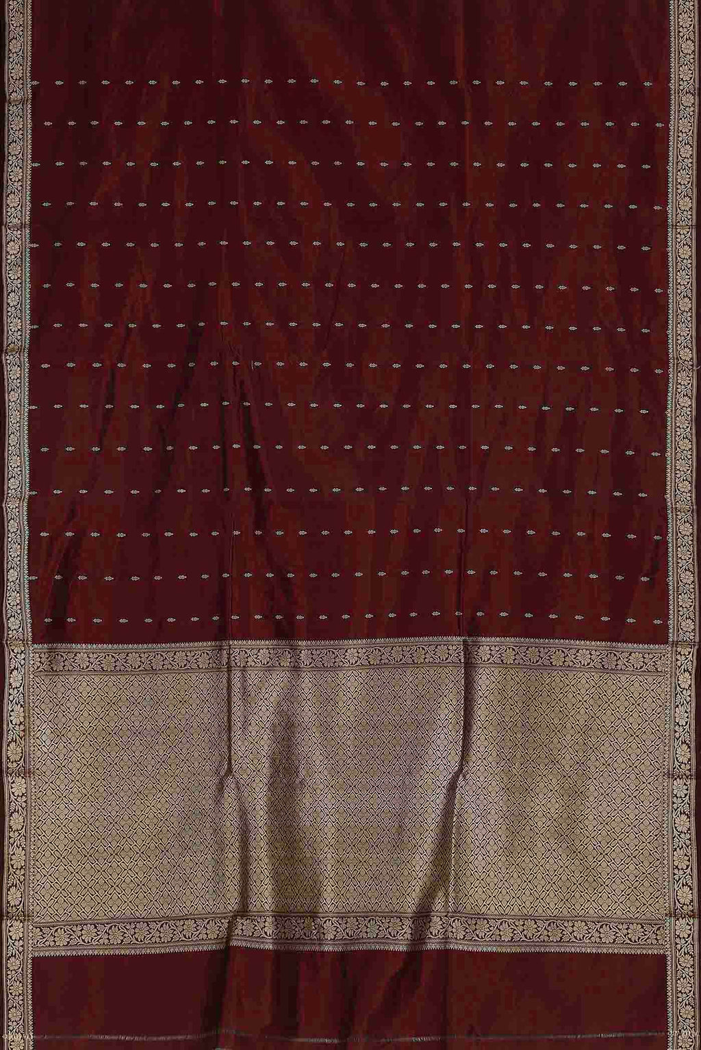 Maroon Banarasi Katan Silk Saree