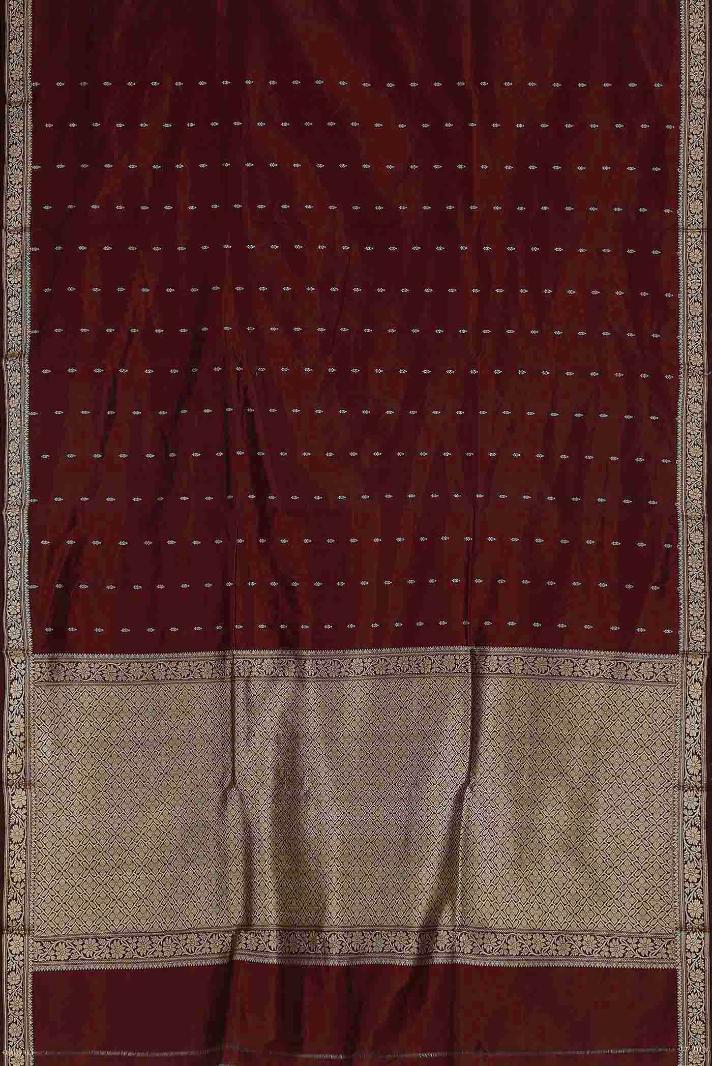 Maroon Banarasi Katan Silk Saree