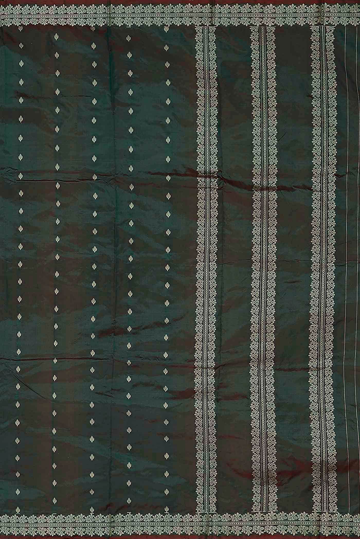 Green Banarasi Katan Silk Saree