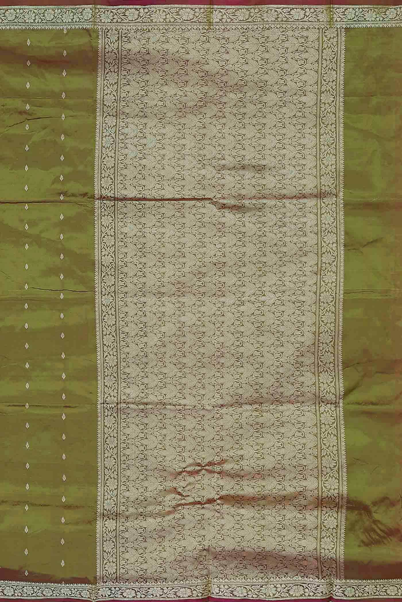 Green Banarasi Katan Silk Saree