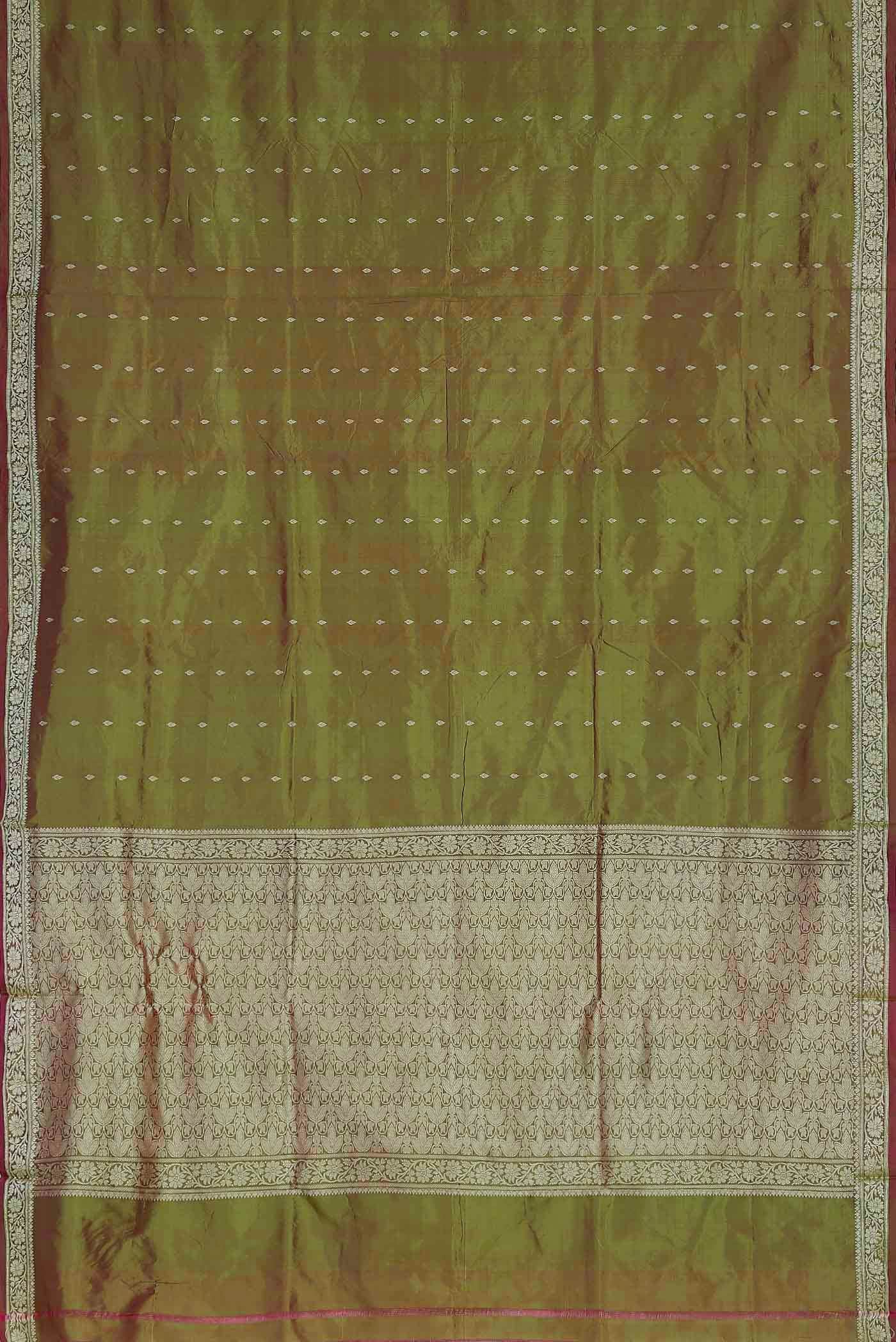 Green Banarasi Katan Silk Saree