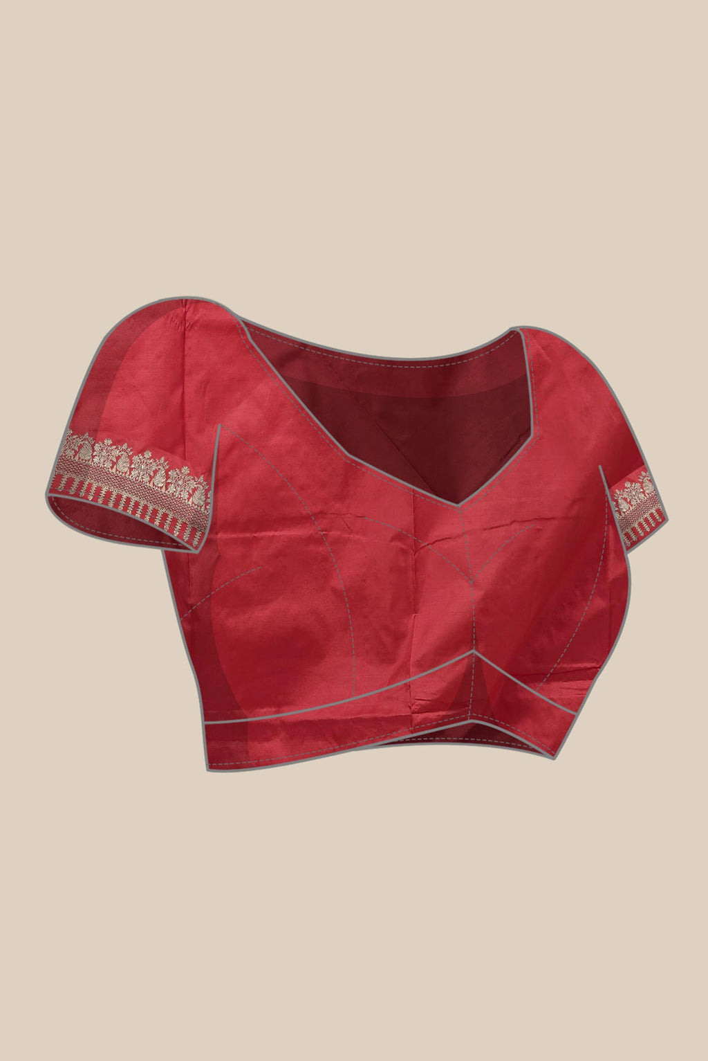 Red Banarasi Katan Silk Saree