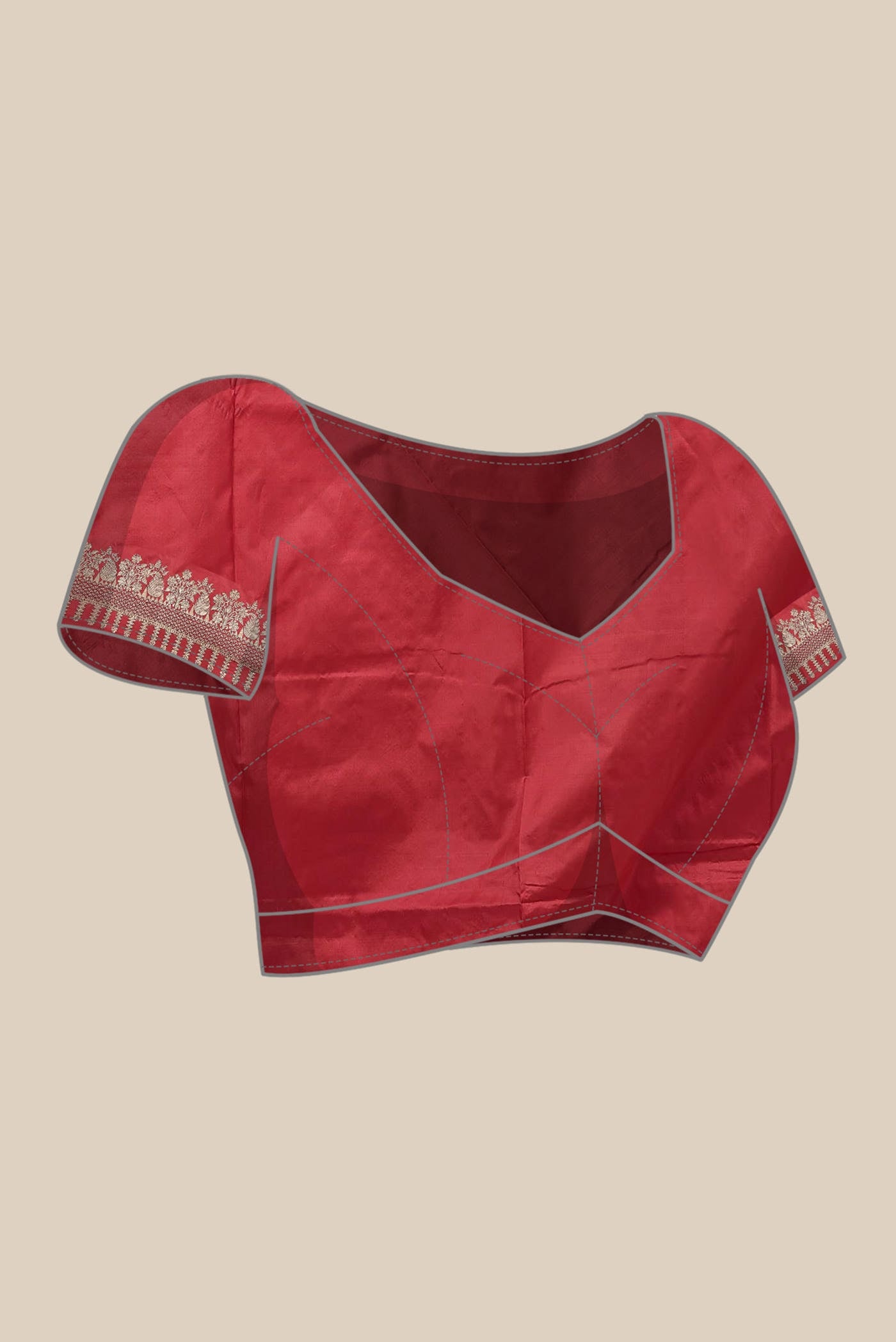 Red Banarasi Katan Silk Saree