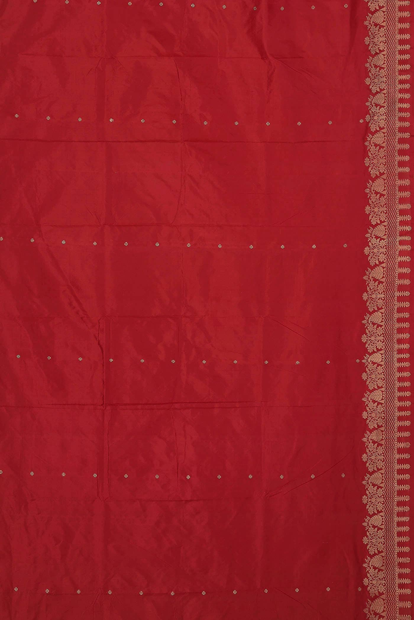 Red Banarasi Katan Silk Saree