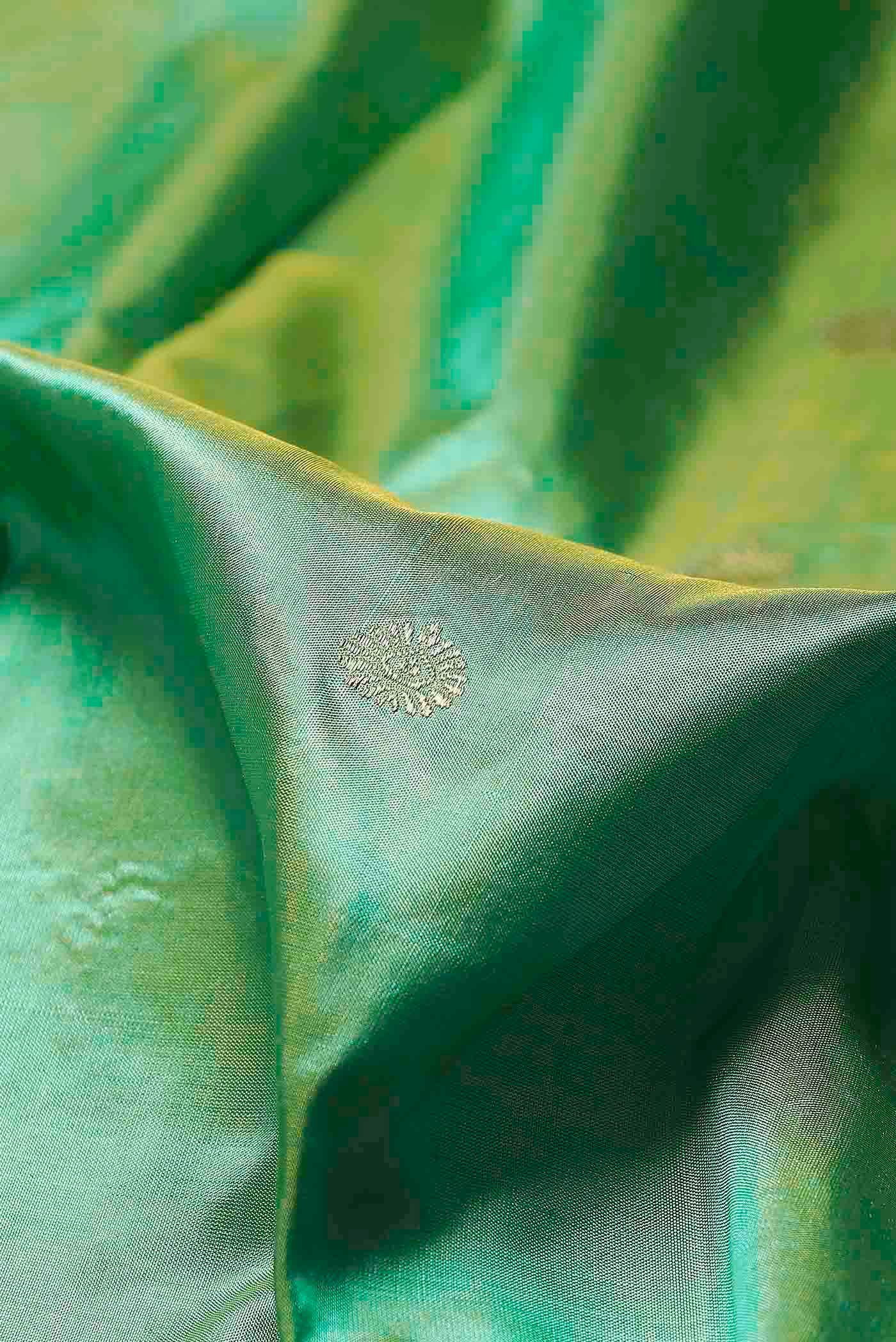 Green Banarasi Katan Silk Saree