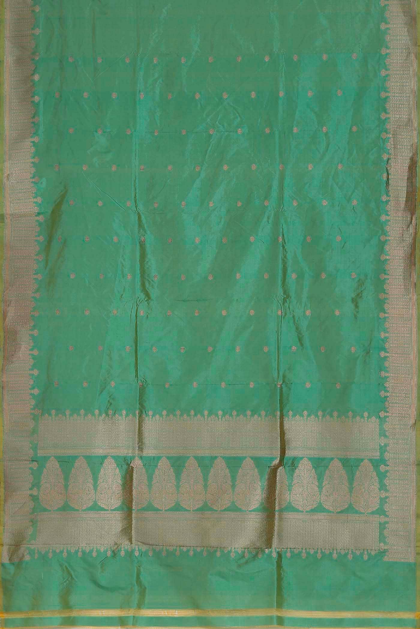 Green Banarasi Katan Silk Saree