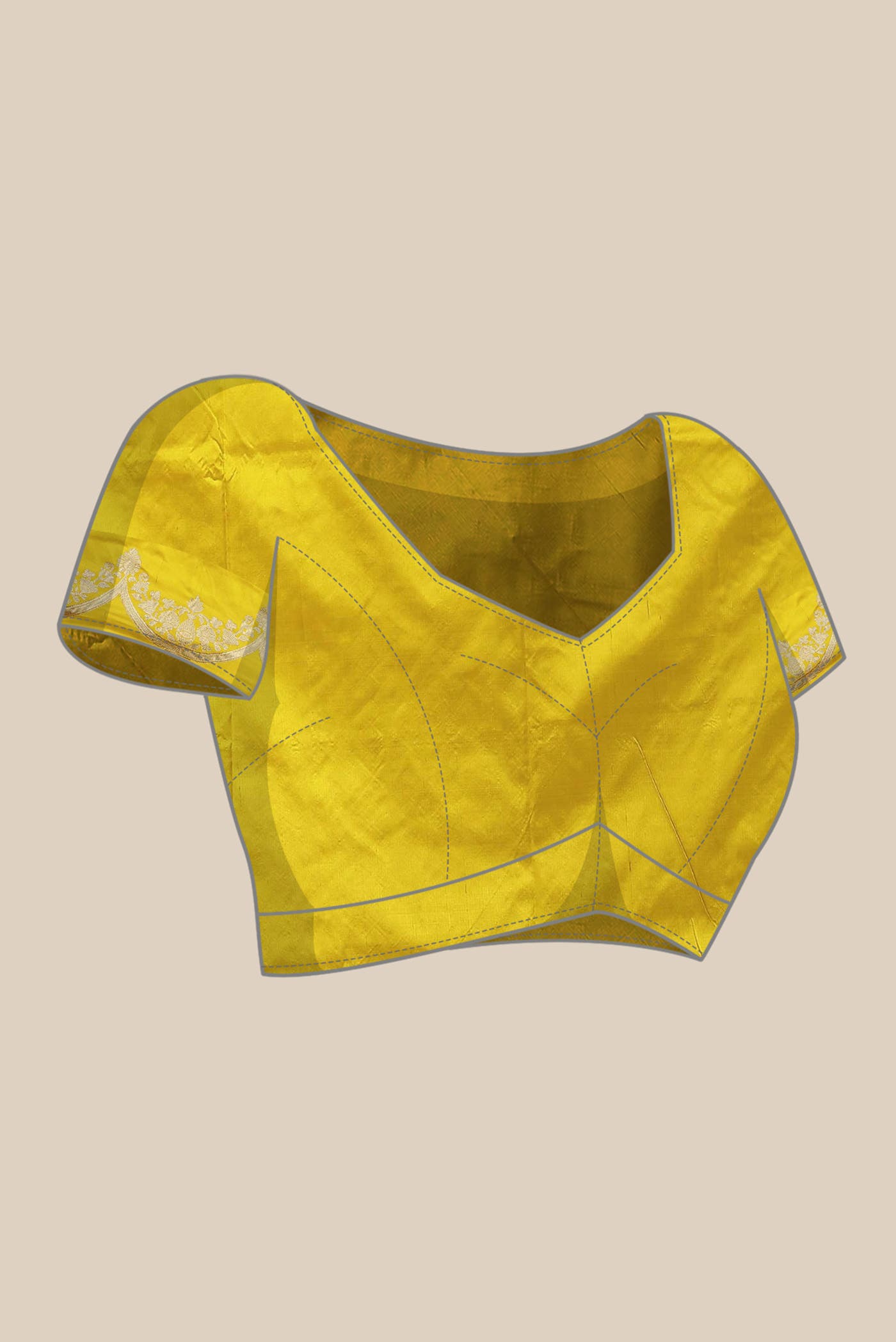 Yellow Banarasi Katan Silk Saree