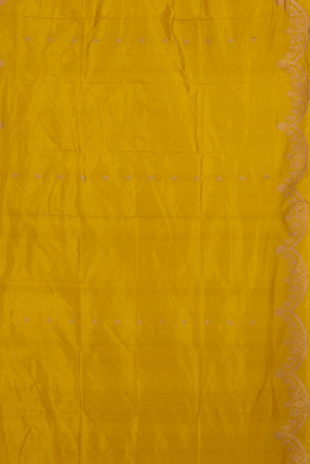 Yellow Banarasi Katan Silk Saree