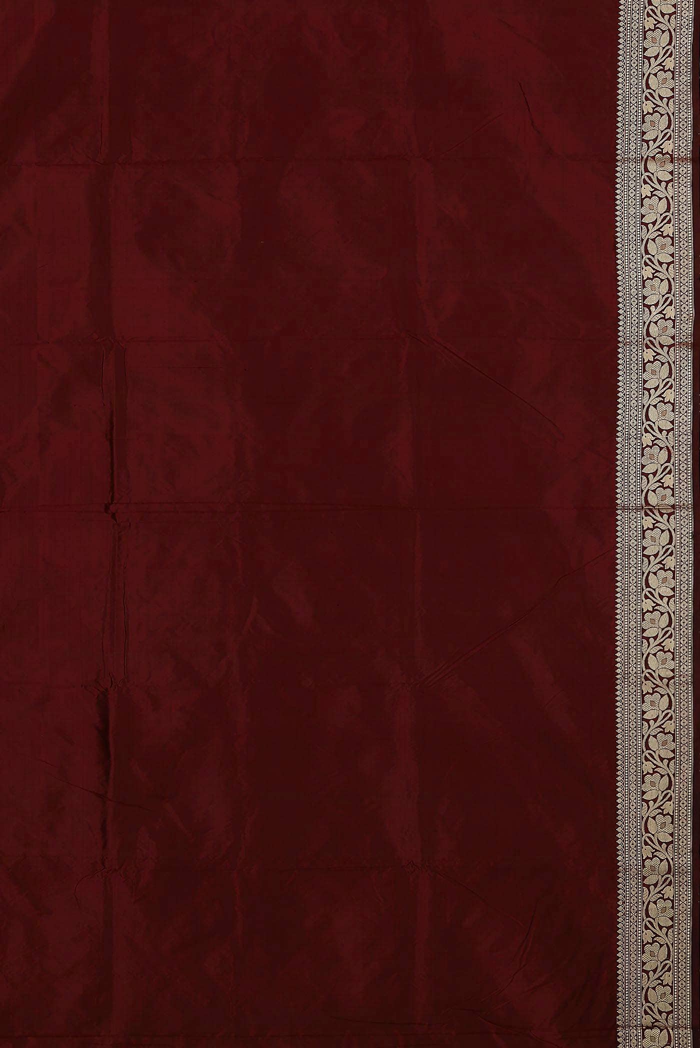 Maroon Banarasi Katan Silk Saree