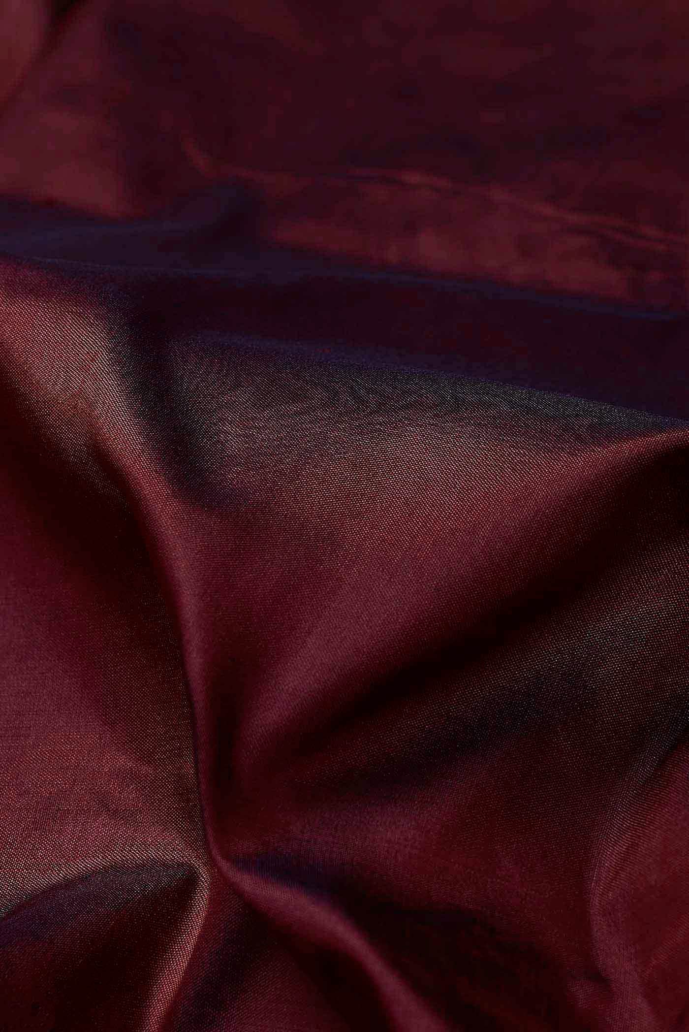 Maroon Banarasi Katan Silk Saree