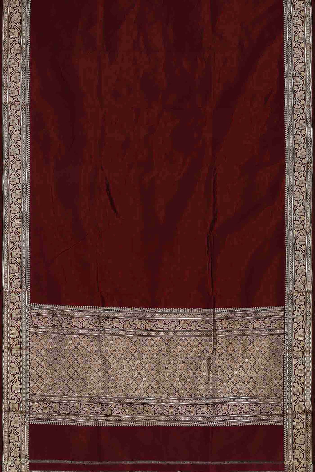 Maroon Banarasi Katan Silk Saree