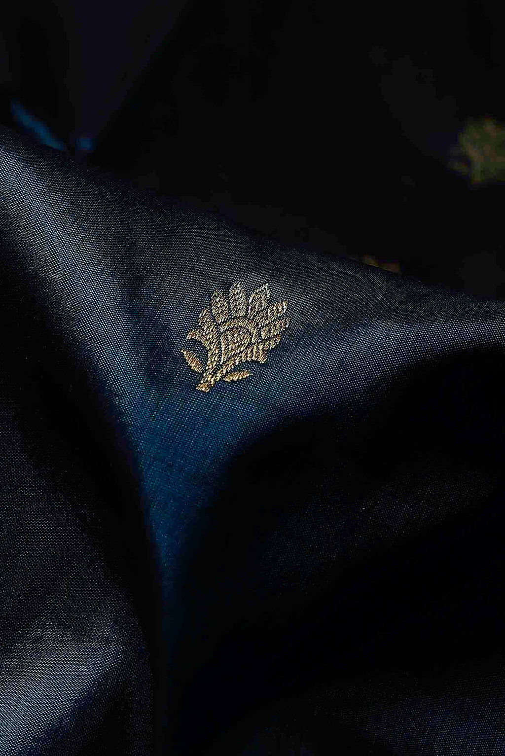 Blue Banarasi Katan Silk Saree