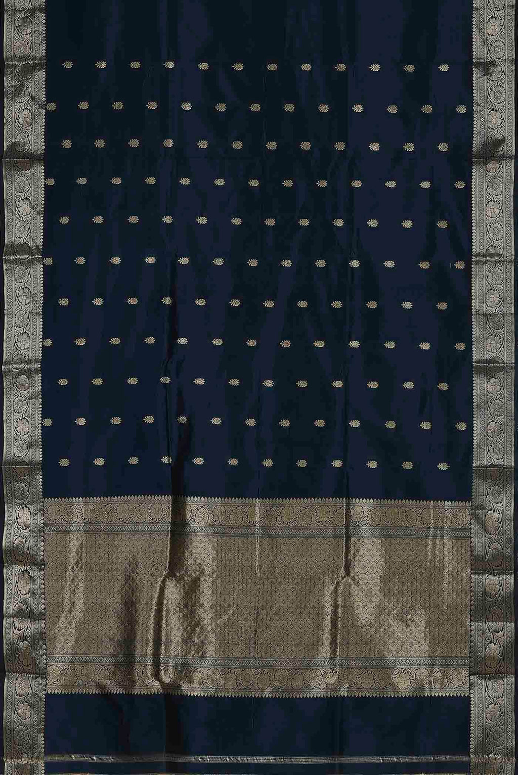 Blue Banarasi Katan Silk Saree