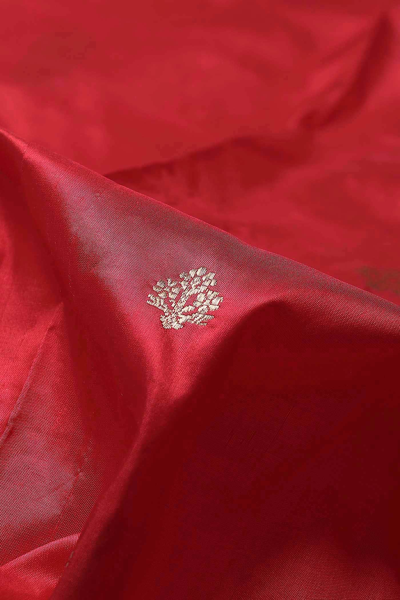 Red Banarasi Katan Silk Saree