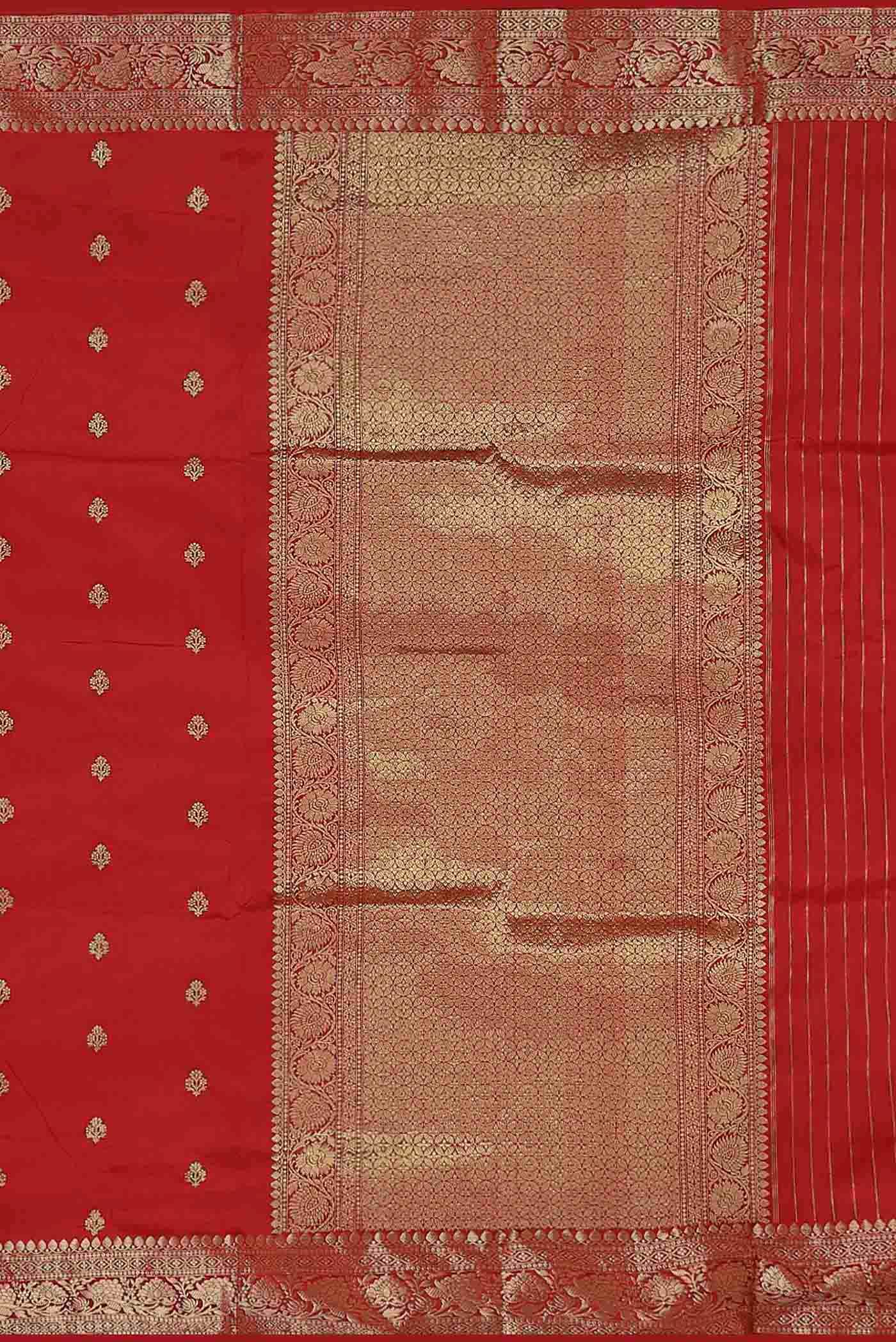 Red Banarasi Katan Silk Saree