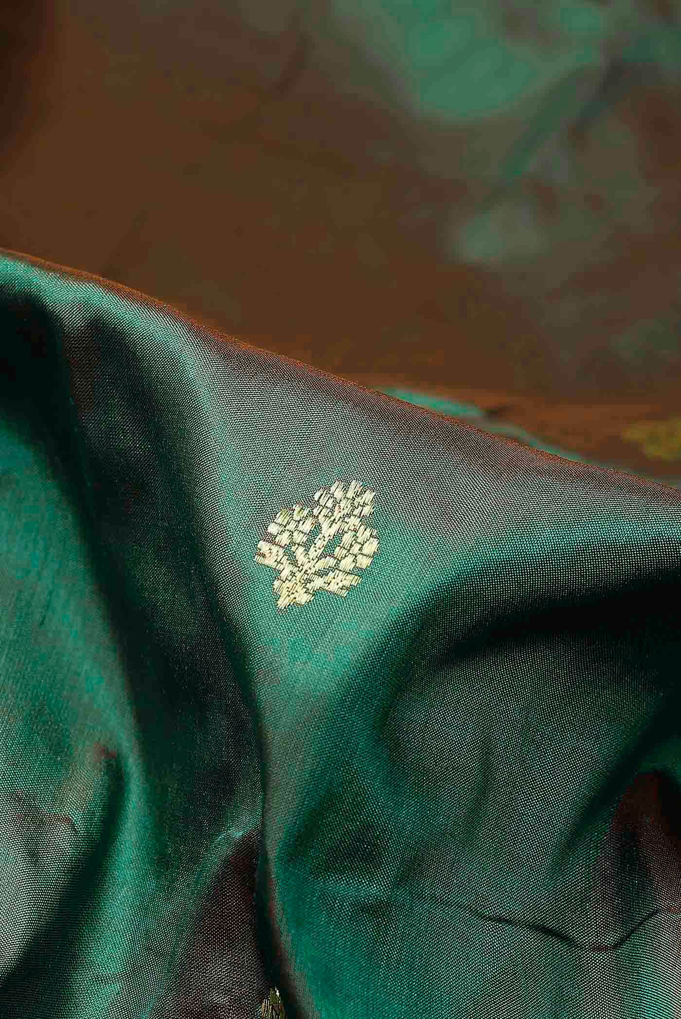 Green Banarasi Katan Silk Saree