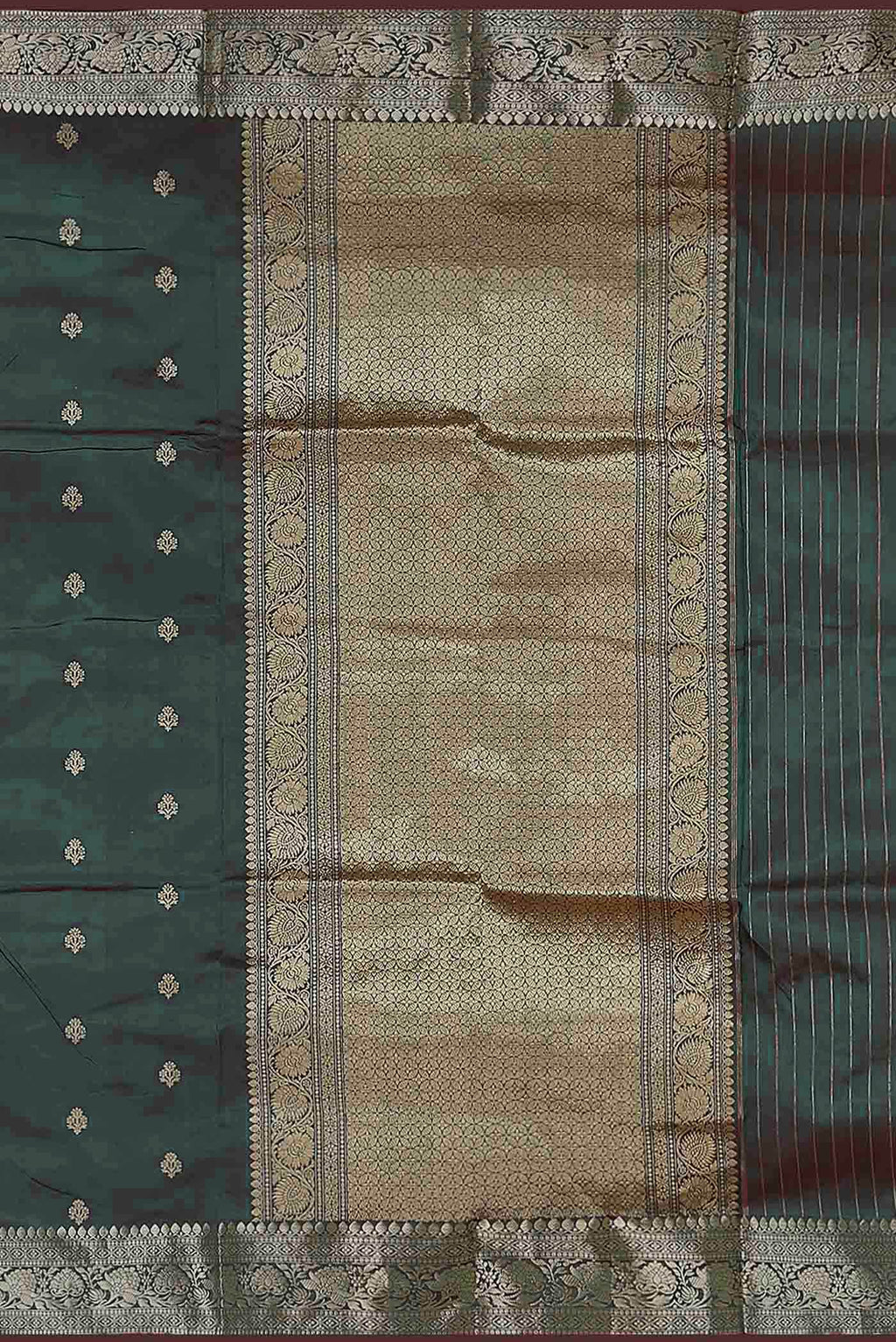 Green Banarasi Katan Silk Saree