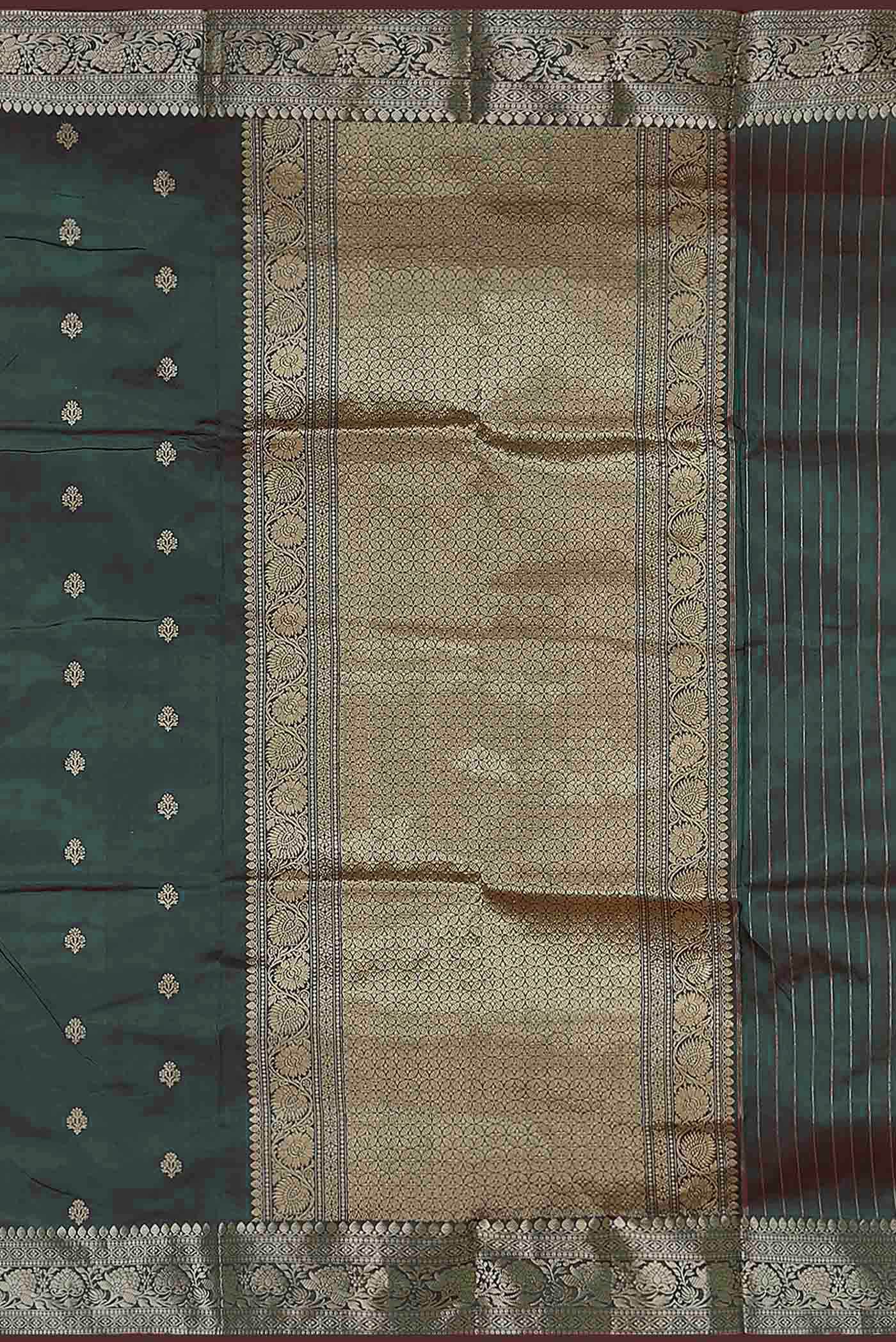 Green Banarasi Katan Silk Saree