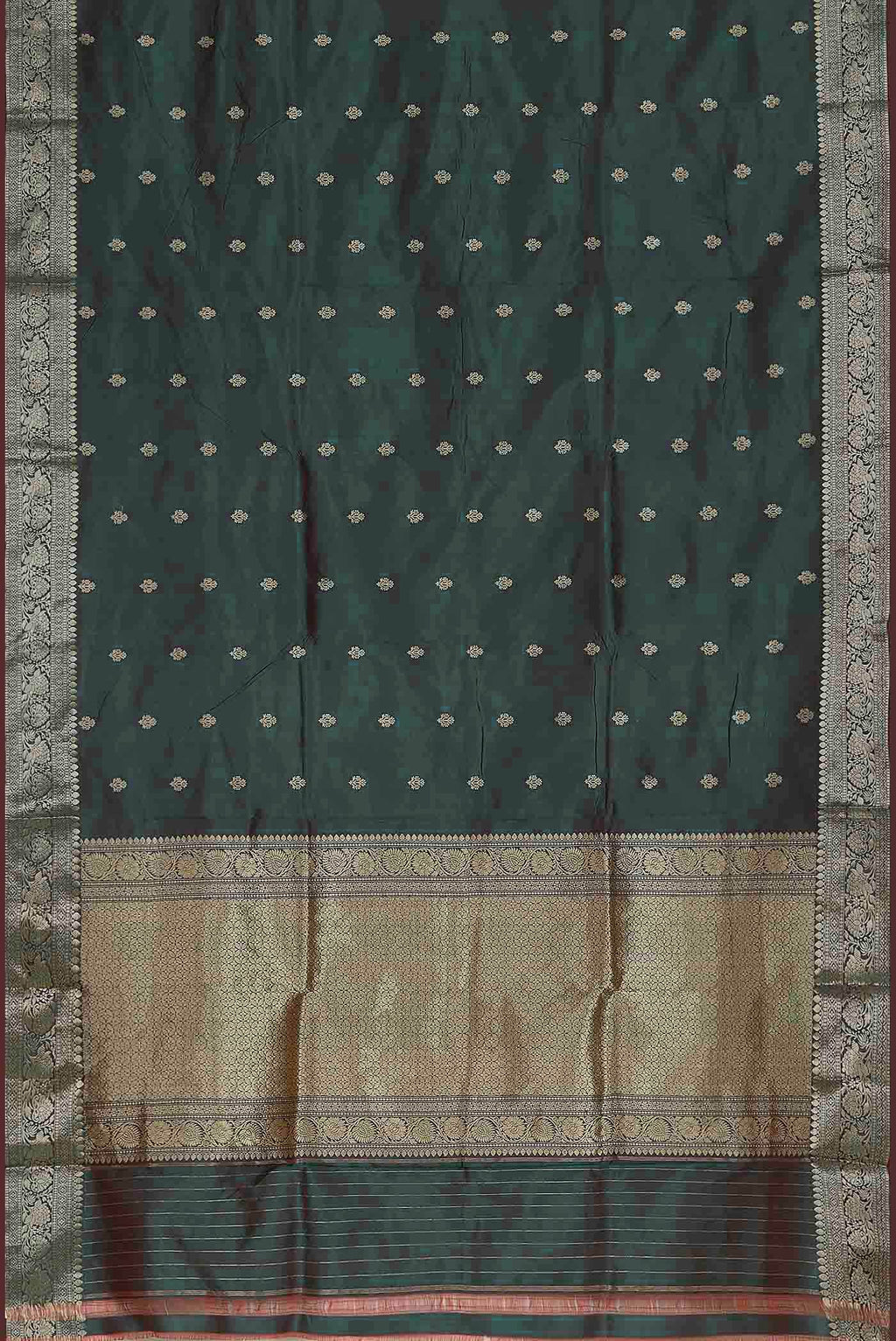 Green Banarasi Katan Silk Saree